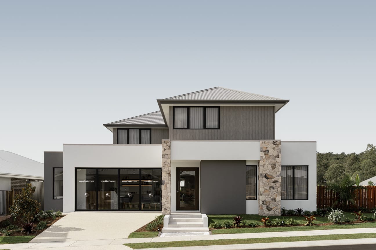 Creation Homes Brookside 36 featuring PGH Stone Natural Fieldstone