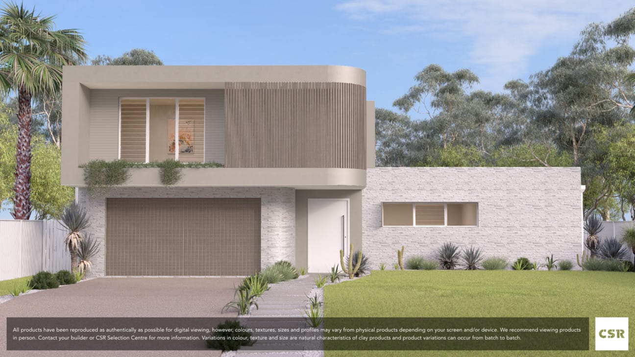 Rosenberg brick from PGH in Lang Mursten range on house render